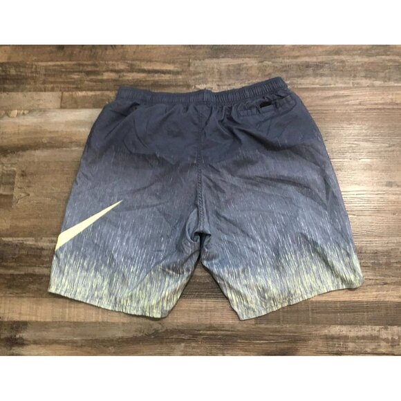 Nike Lined Briefed Swim Swimming Trunks Mens XL Gray & Yellow - Picture 2 of 5